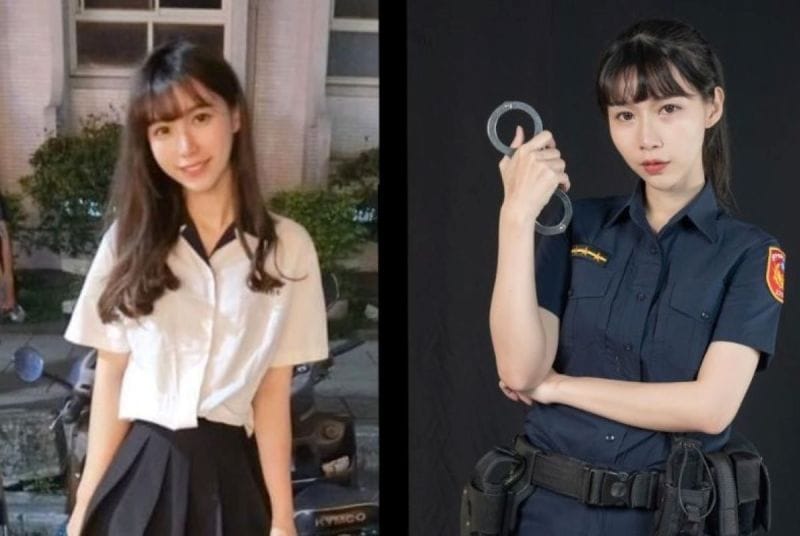 女警外型甜美，在照片中並無太大差異。 圖：翻攝自《TCPB 局長室》臉書