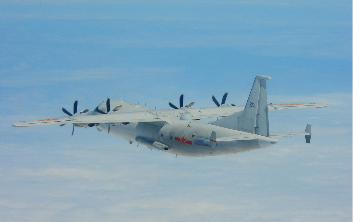 解放軍今日派機進入我國西南防空識別區，這是其中一輛「運8」技術偵察機。 圖：翻攝自國防部官網