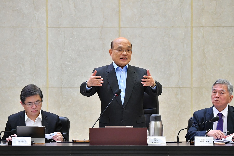 行政院長蘇貞昌今（16）日主持行政院食品安全會報。 圖：行政院提供