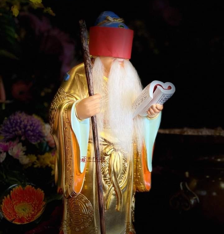 從杭州月老祖廟迎來的月下老人分靈21日將開光點眼。 圖：旗津天后宫/提供