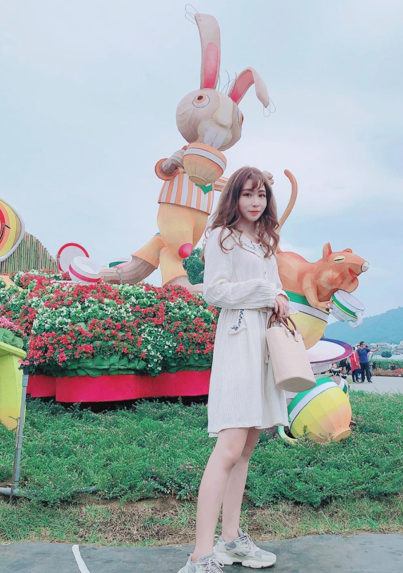 台中國際花毯節在新社花海／前往朝聖的Jane。 圖：翻攝Instagram／v7785623