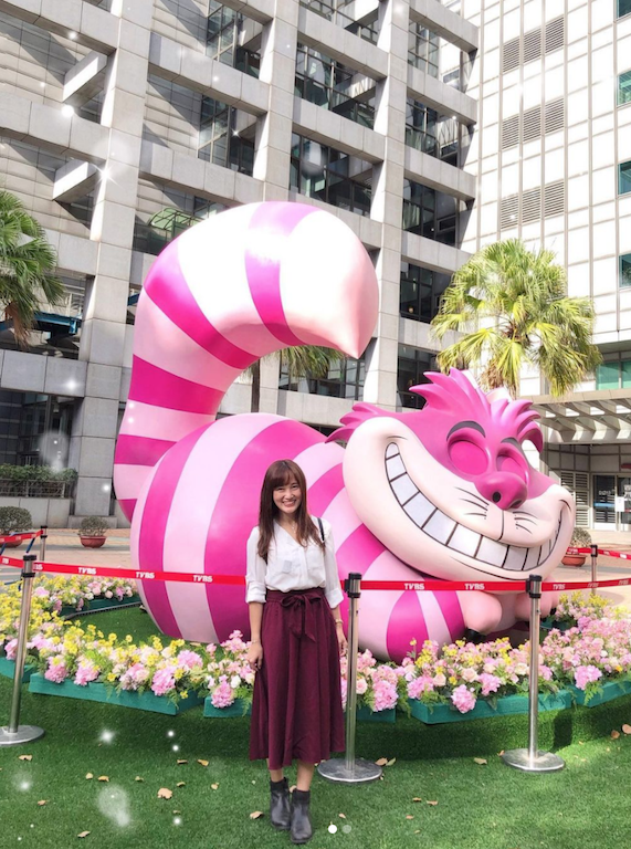 新府路、中山路口的妙妙貓。 圖：翻攝instagram／mikuhsu0417