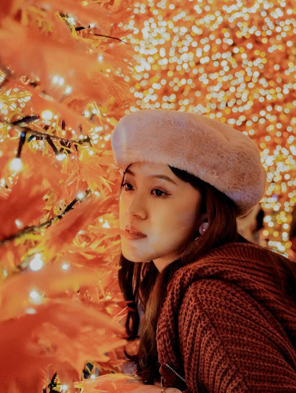 淳淳分享「楓葉光廊」怎麼拍的技巧二。 圖：翻攝Instagram／weichun618