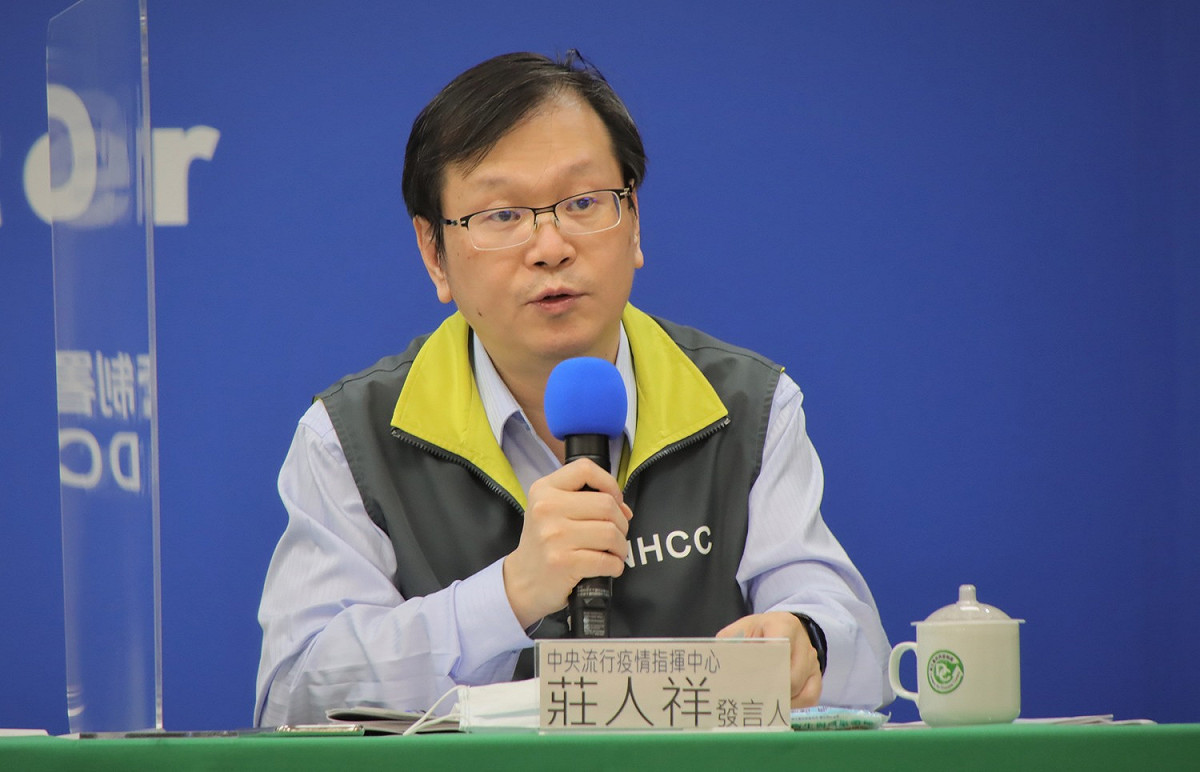中央流行疫情指揮中心發言人莊人祥。 圖：中央流行疫情指揮中心／提供