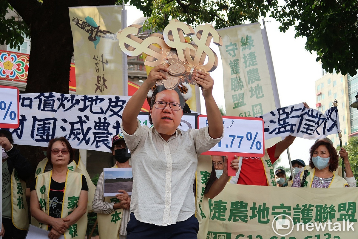 綠捷農地守護聯盟今赴監察院陳情。 圖：林朝億 / 攝