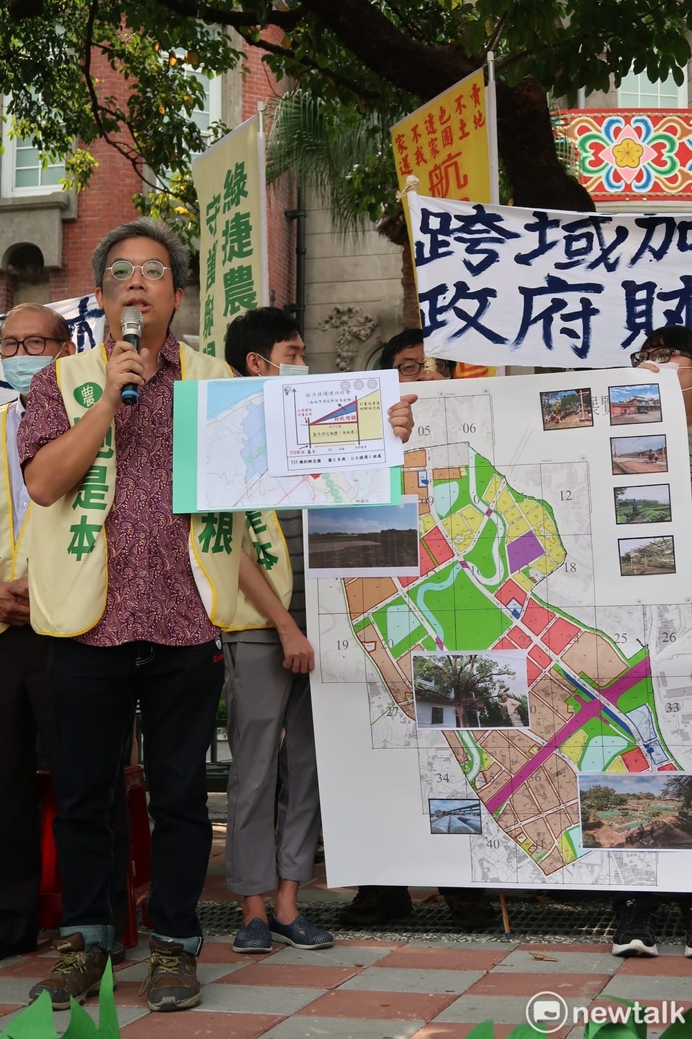 台灣反迫遷連線執委田奇峯 圖：林朝億/攝