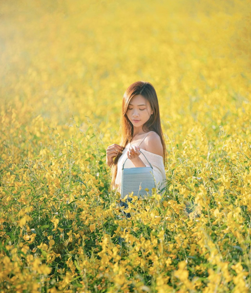 網美vivian分享花田秘境。 圖：翻攝Instagram／vivian06041