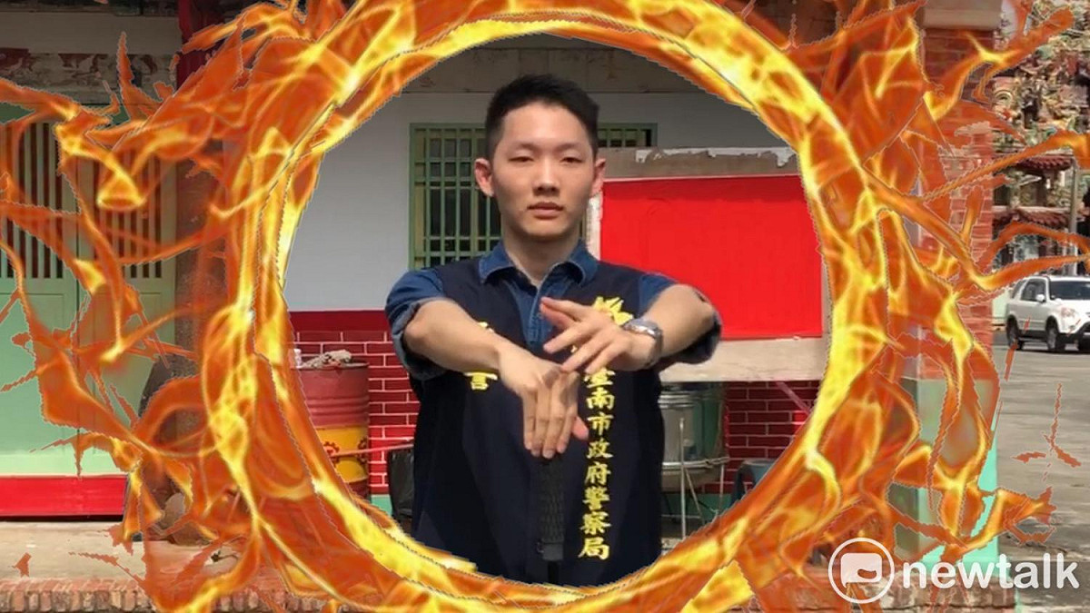 台南市刑警大隊積極招募年輕新血，特別拍攝候用偵查佐招生影片，KUSO最近爆紅的「鬼滅之刃」和「鴿之呼吸」，讓網友覺得頗有創意，大讚南市刑大宣導片真是有一套。 圖：台南市刑大提供