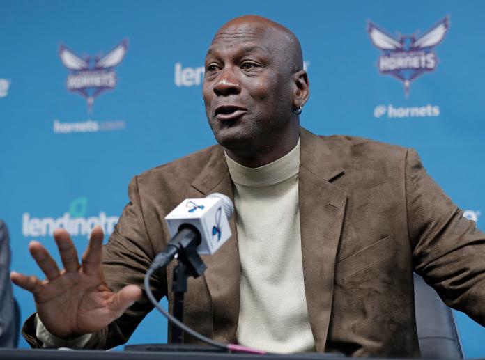 黃蜂隊老闆Michael Jordan。 圖／美聯社／達志影像