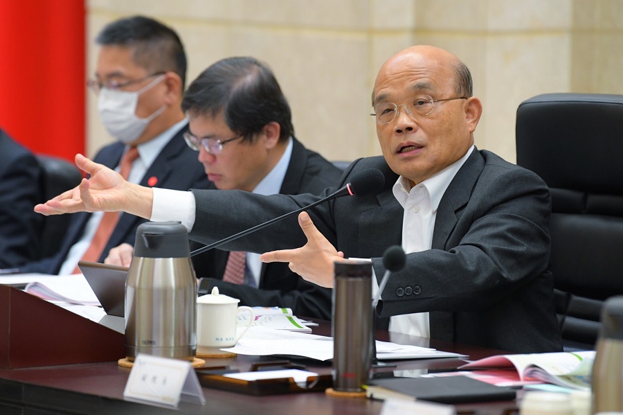 行政院長蘇貞昌今(23)日主持治安會報。