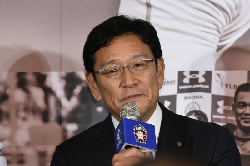 火腿隊主帥栗山英樹監督。 圖：葉政勳／攝