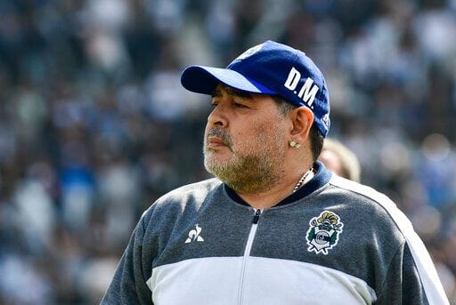 阿根廷足球傳奇人物馬拉度納（Diego Maradona）25日因心臟病發作過世，享年60歲。 圖／達志影像／美聯社