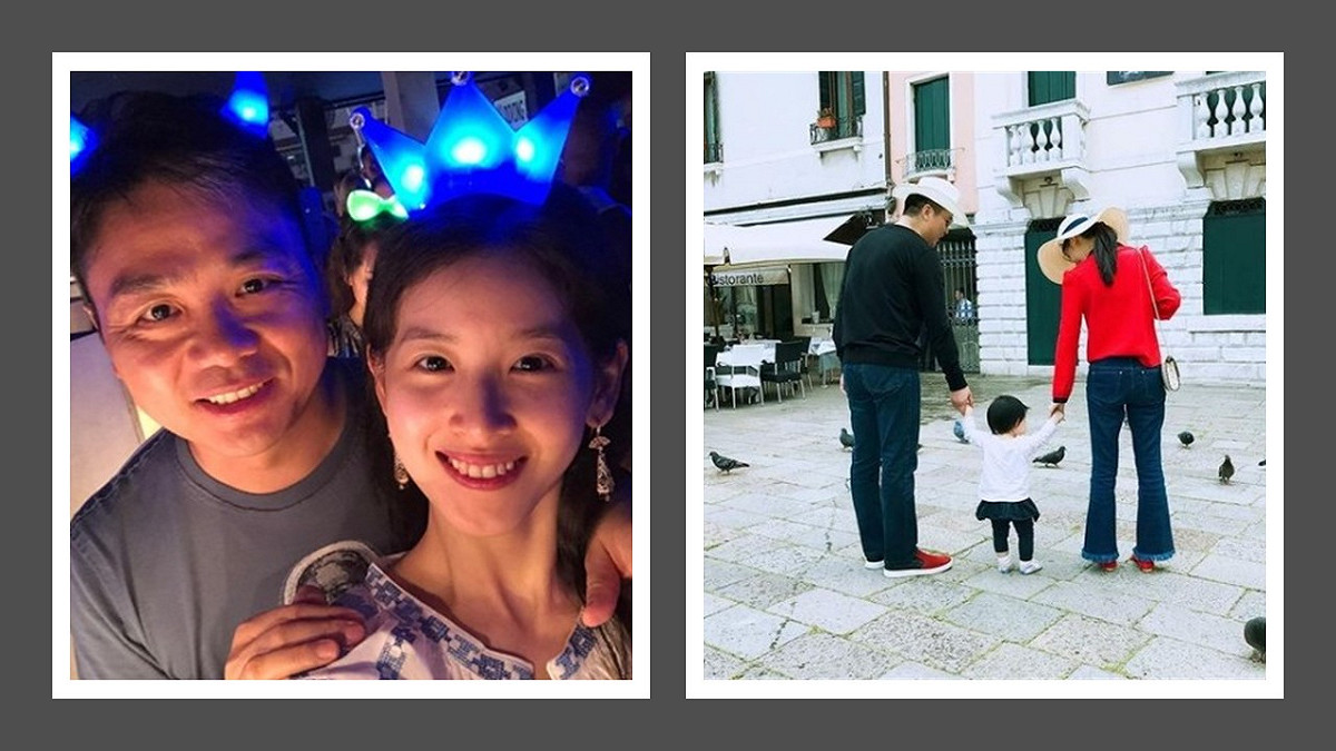 生日照中不見丈夫身影。兩人婚後共育有一女。 圖：翻攝自章澤天IG