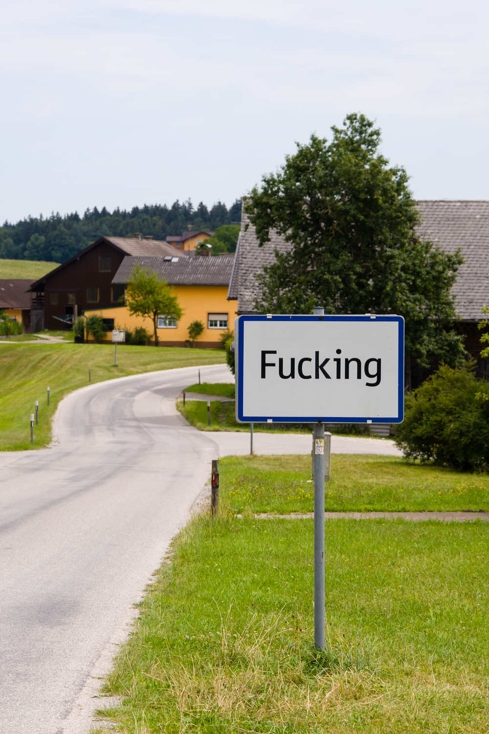 奧地利Fucking村明年將改名為Fugging。 圖：維基共享資源（Tobias "ToMar" Maier ，CC BY-SA 3.0）