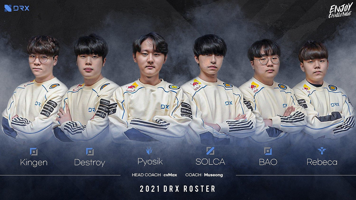 《英雄聯盟》韓國勁旅 DRX 公布最新隊伍陣容 圖：翻攝自 DRX 推特
