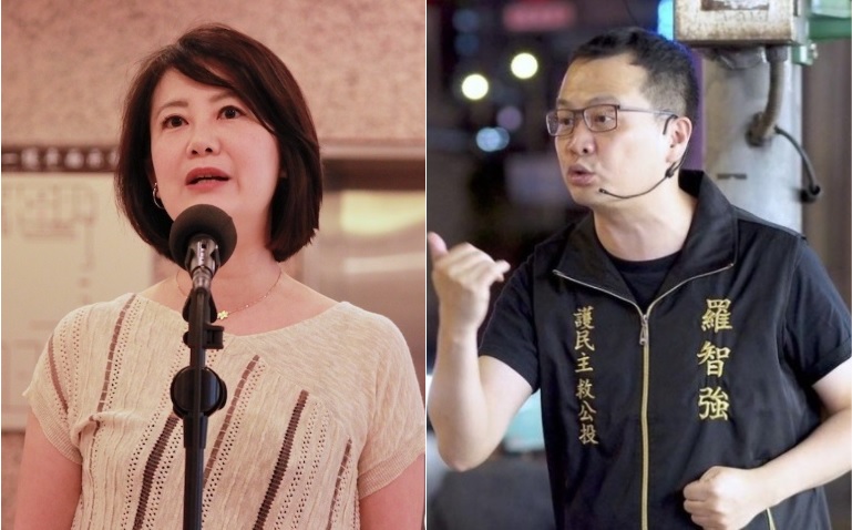 民進黨立委吳思瑤（左）、國民黨台北市議員羅智強（右）。 圖：新頭殼合成（資料照）