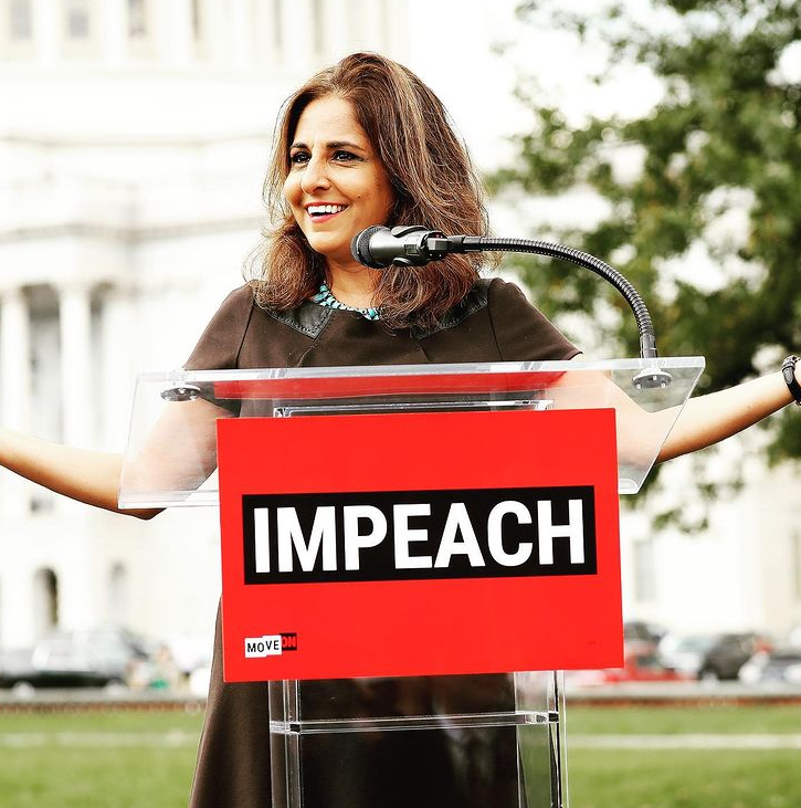 「美國進步中心」智庫主席兼執行長譚頓（Neera Tanden）。 圖：翻攝自譚頓Instagram（資料照）