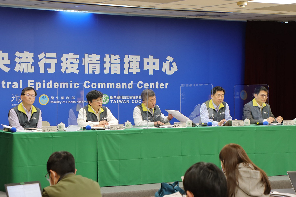 疫情指揮中心針對暫緩印尼移工台來進行說明。 圖：中央流行疫情指揮中心／提供