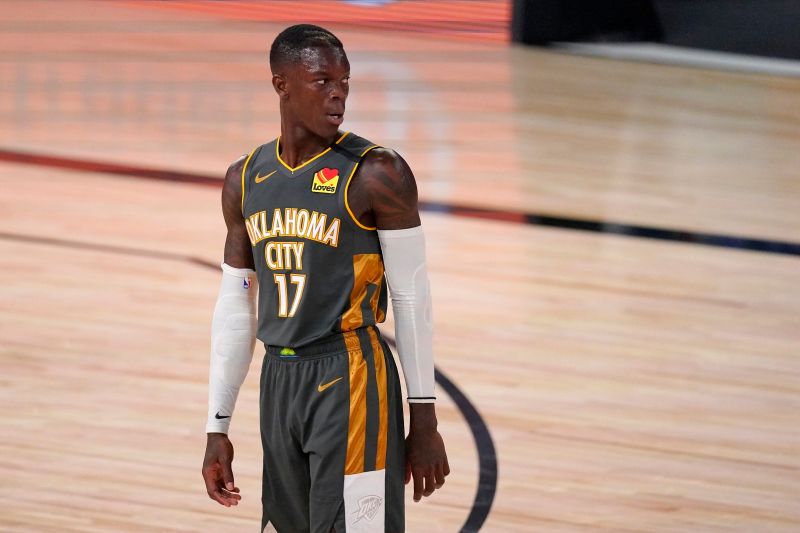 雷霆後衛Dennis Schroder季後轉隊湖人。 圖／美聯社／達志影像