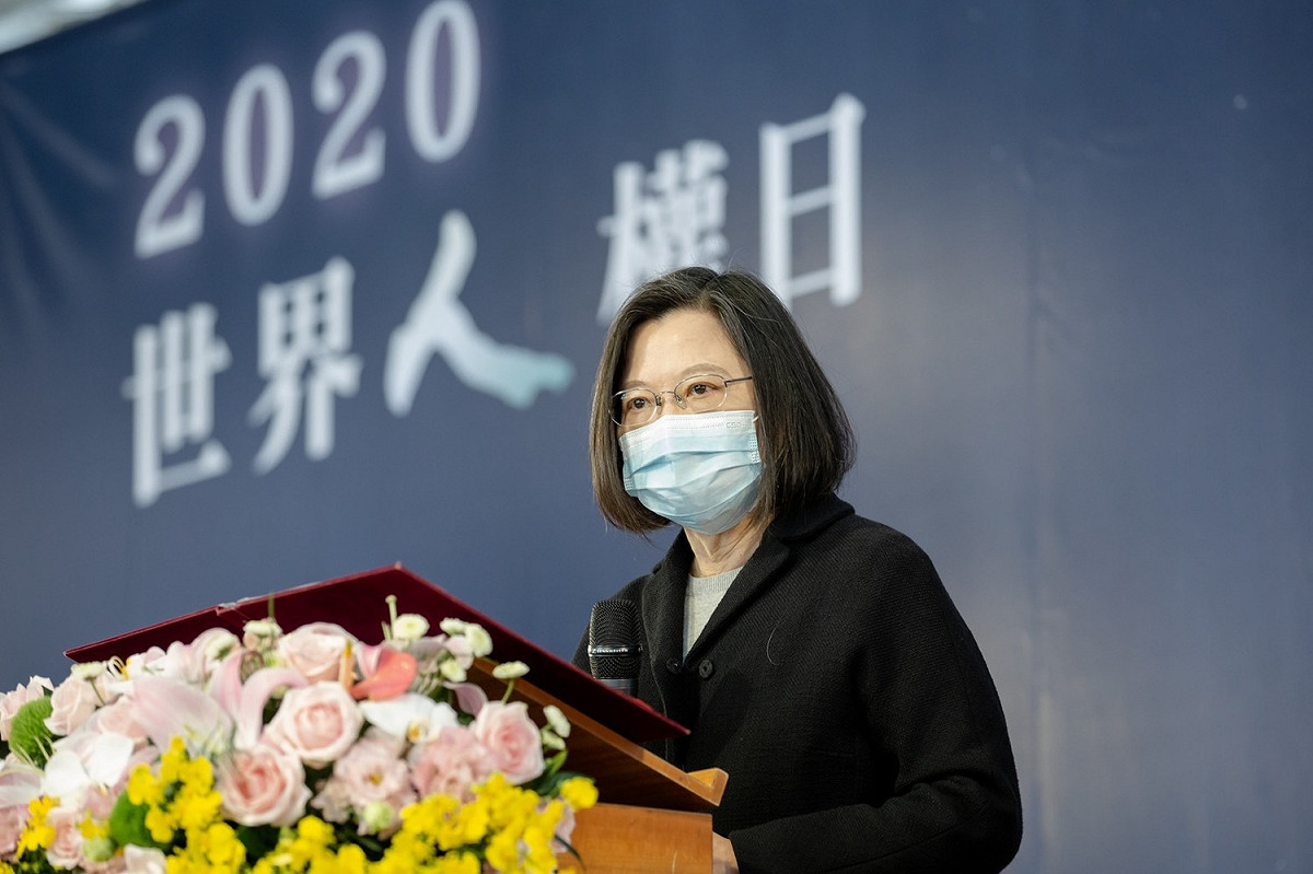 總統蔡英文今（5）日出席文化部國家人權博物館舉辦的「2020世界人權日」活動。 圖：取自蔡英文臉書