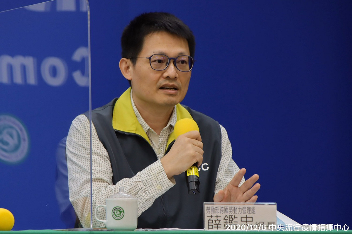 勞動部勞動力發展署薛鑑忠組長。 圖：中央流行疫情指揮中心/提供