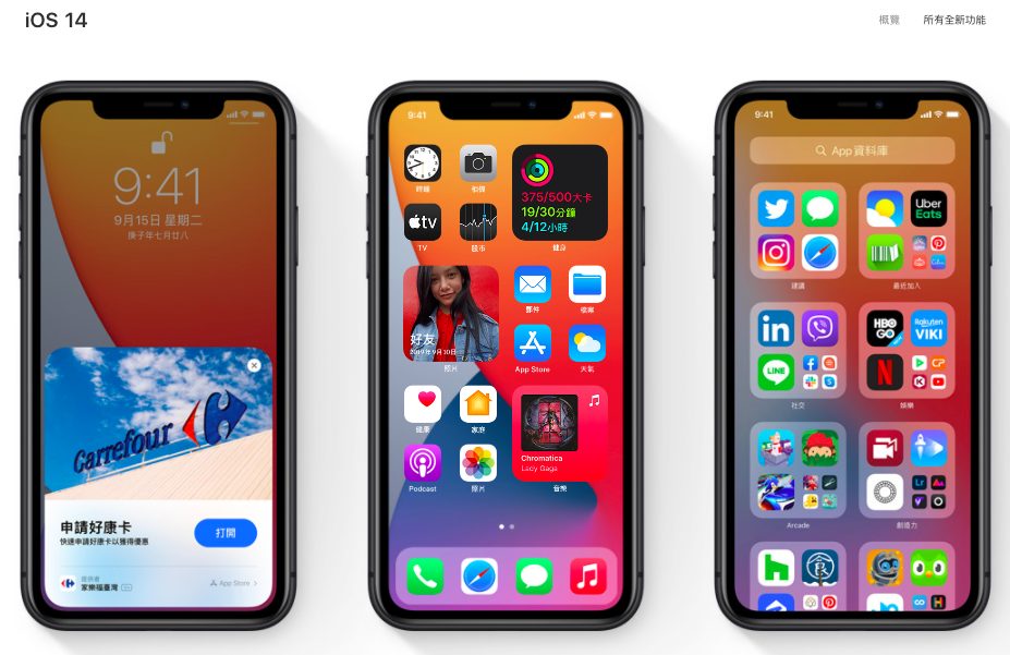 蘋果iPhone推出最新iOS 14系統，卻有大量用戶傳出耗電異常情形。 圖：翻攝自Apple