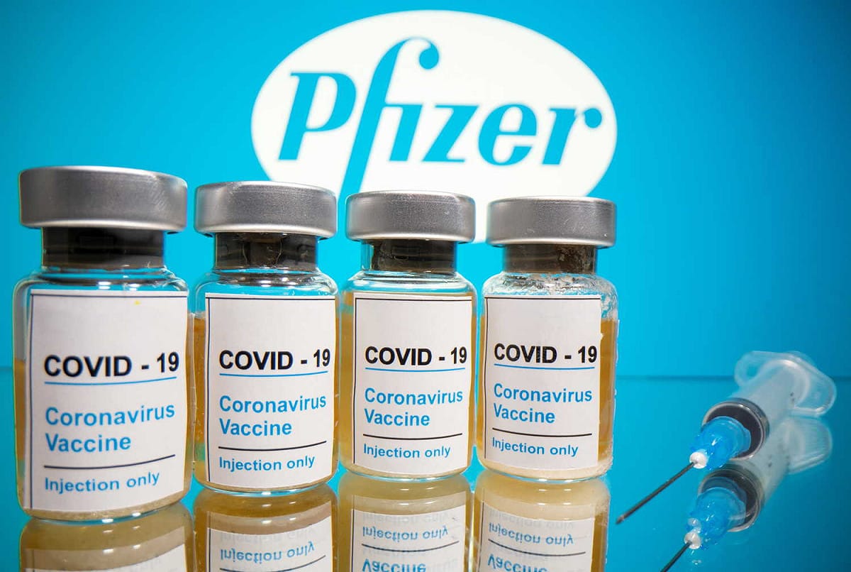 英國今日開始施打美國輝瑞藥廠(Pfizer)冠狀病毒疫苗。 圖：達志影像／路透社（資料照片）