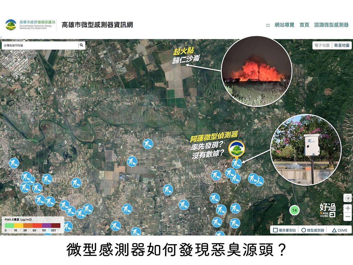 李雨蓁強調，這次高市環保局運用「微型感測器」追查空汙源頭，顯示了「智慧空汙治理」的潛力。 圖：翻攝高市環保局網站