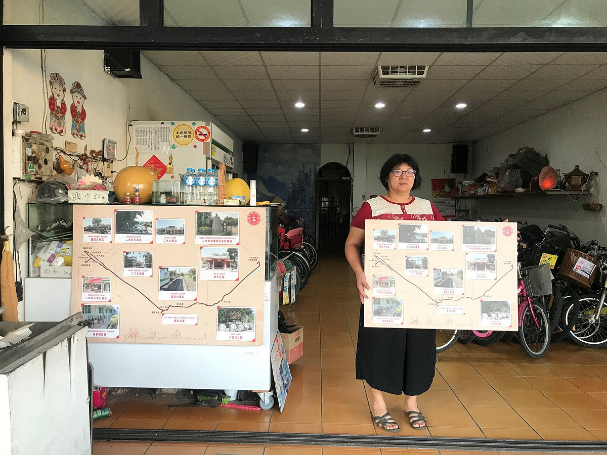 二水自行車出租店，接受輔導重建品牌創新遊程。 參山處/提供