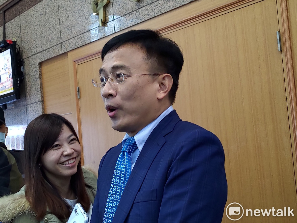 媒體人彭文正於國民黨中常會上演講新聞自由。 圖：黃建豪/攝