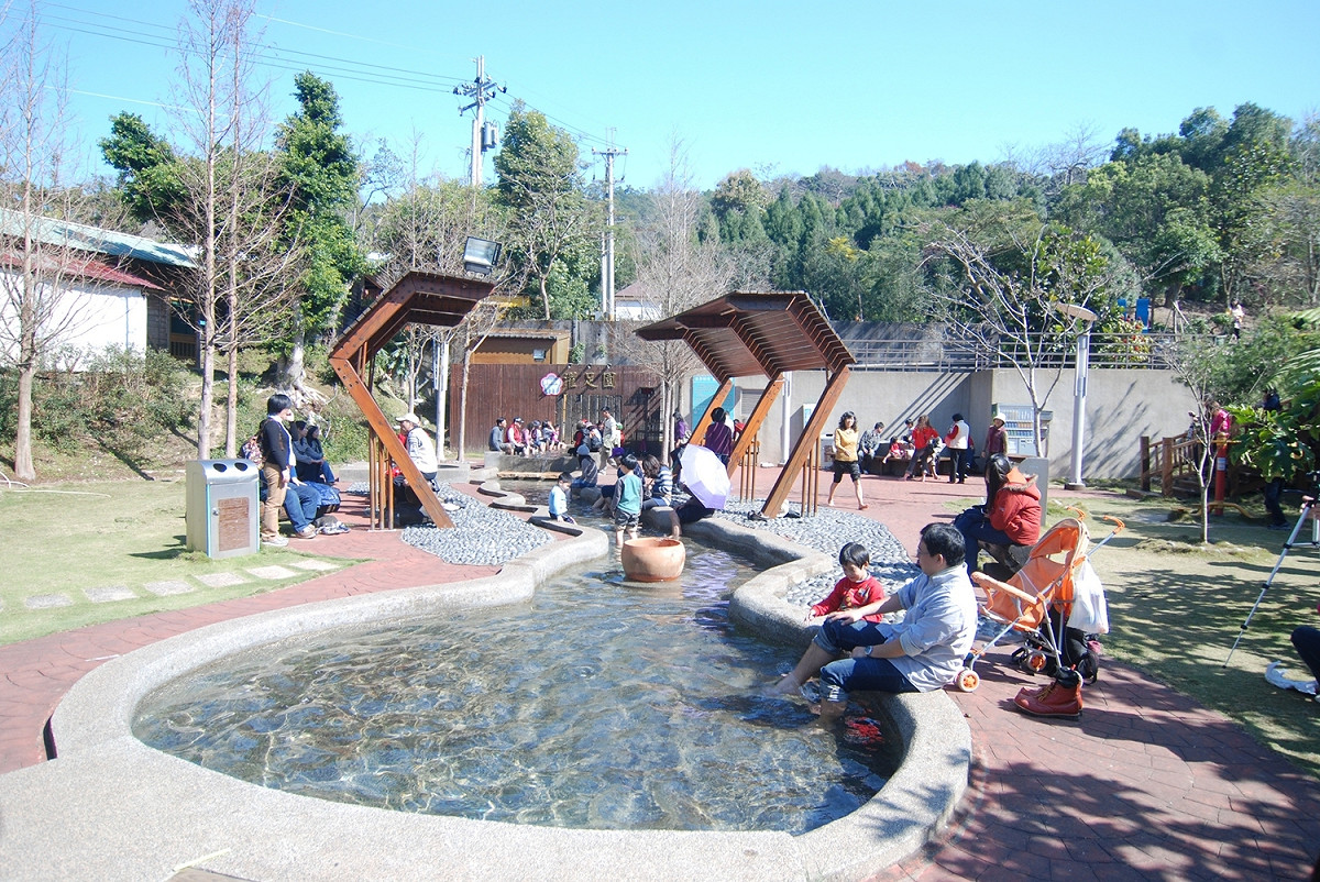 東勢林場泡足湯。 圖：台中市觀光旅遊局／提供