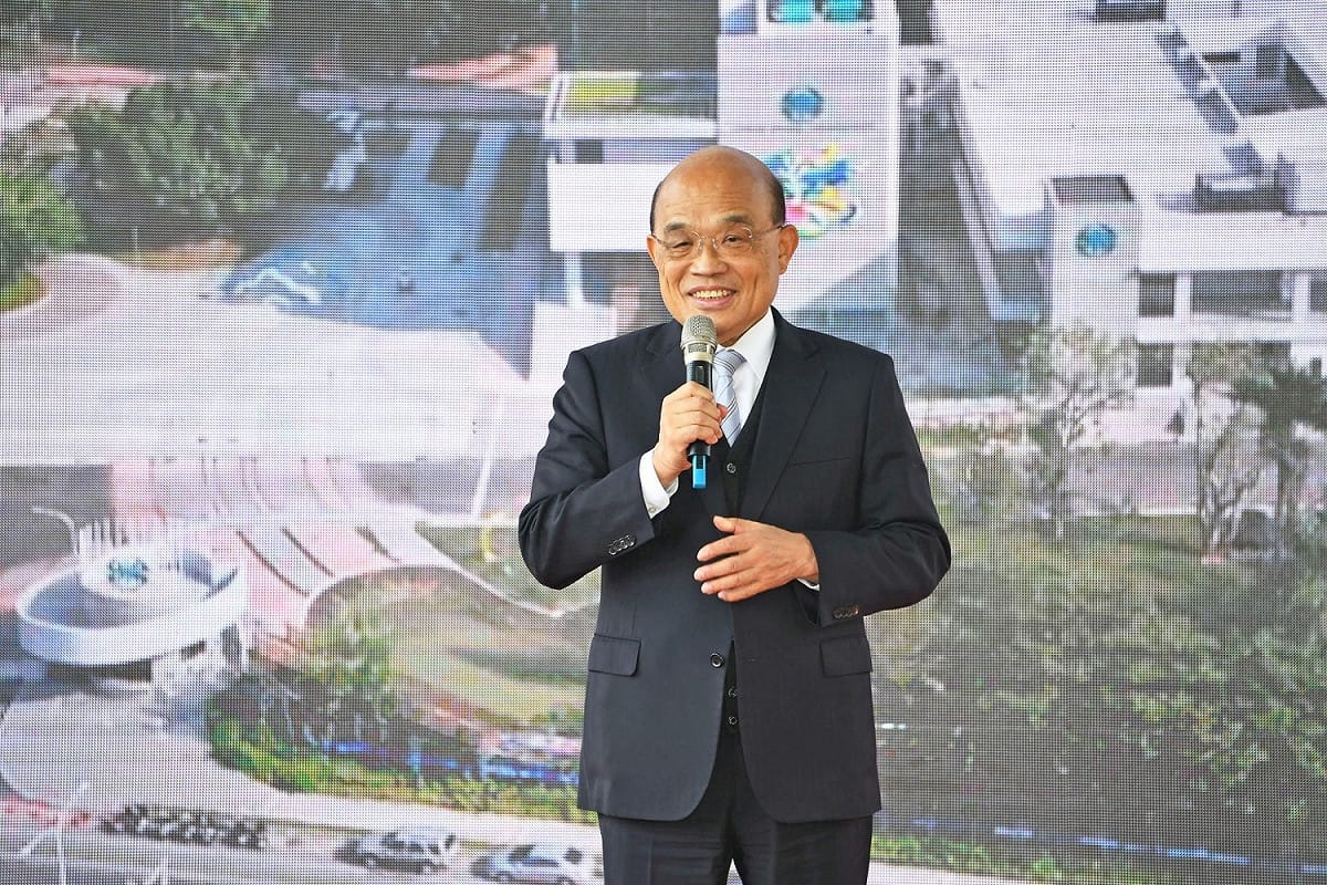行政院長蘇貞昌今（14）天到台南出席「自來水員工訓練園區」竣工典禮。 圖：行政院提供