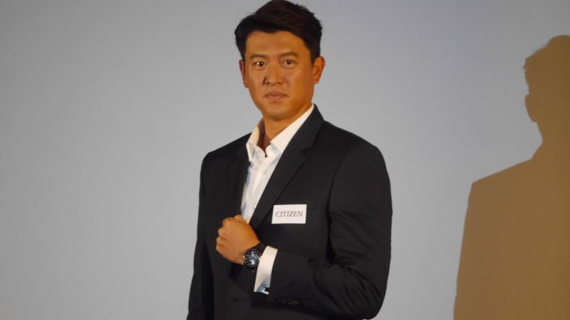 王建民代言腕錶。 圖／吳政紘攝