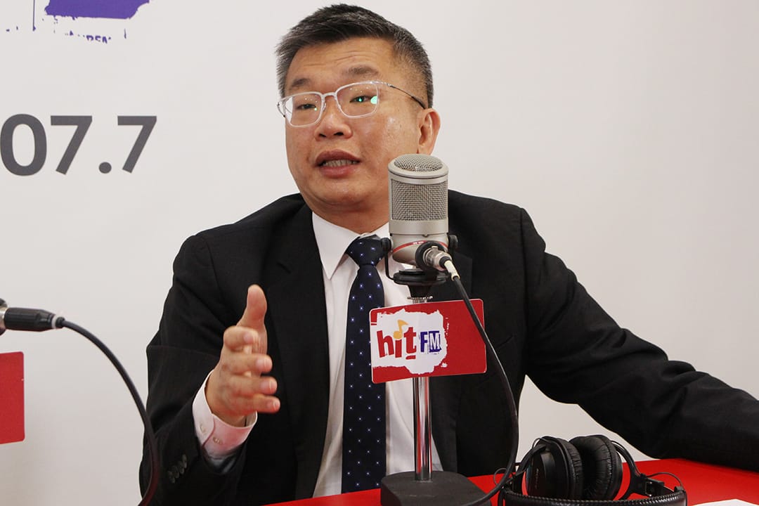 立法院副院長蔡其昌接受廣播節目專訪。 圖/《周玉蔻嗆新聞》提供