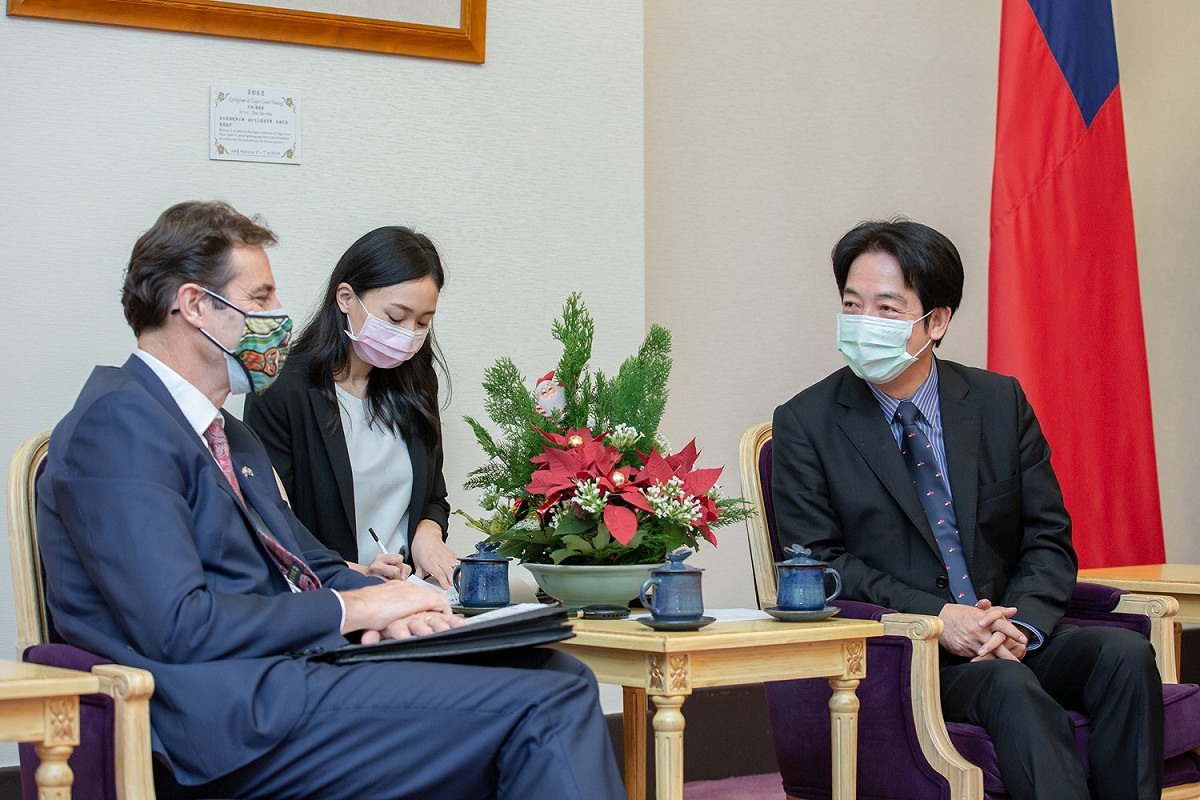 副總統賴清德接見澳洲代表高戈銳 圖：總統府提供
