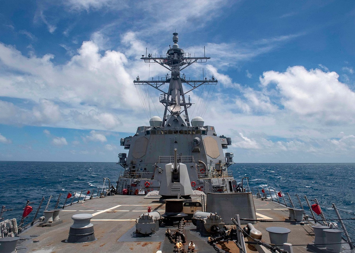美國海軍神盾艦馬斯廷號。 圖：翻攝自U.S. Pacific Fleet臉書（資料照）
