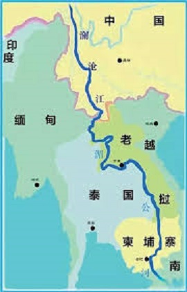中國計畫在湄公河上游建大壩，引發下游5個國家的抗議。 圖 : 翻攝自每日頭條