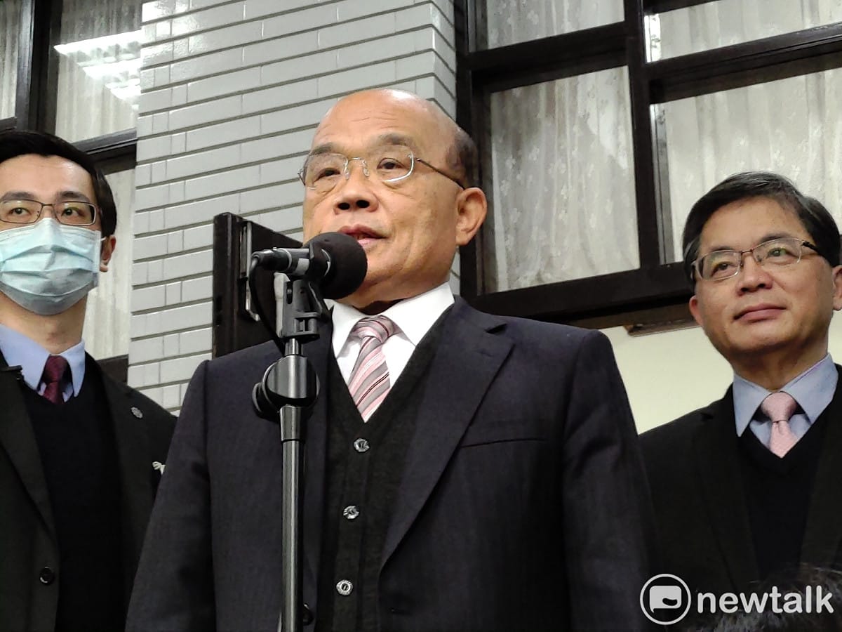 立法院長蘇貞昌於立法院受訪。 圖：黃建豪/攝
