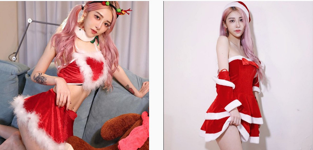 美麗妄娜聖誕裝。 圖：翻攝IG/美麗妄娜