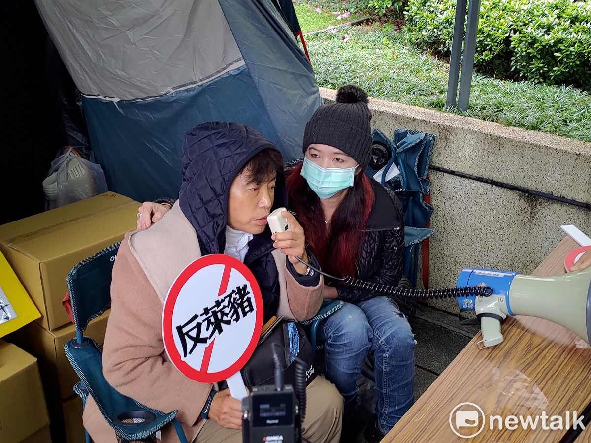 國民黨前立委沈智慧揚言，若12月24日立法院表決通過萊豬9項行政命令，將發起「割萊委」行動。 圖：黃建豪/攝