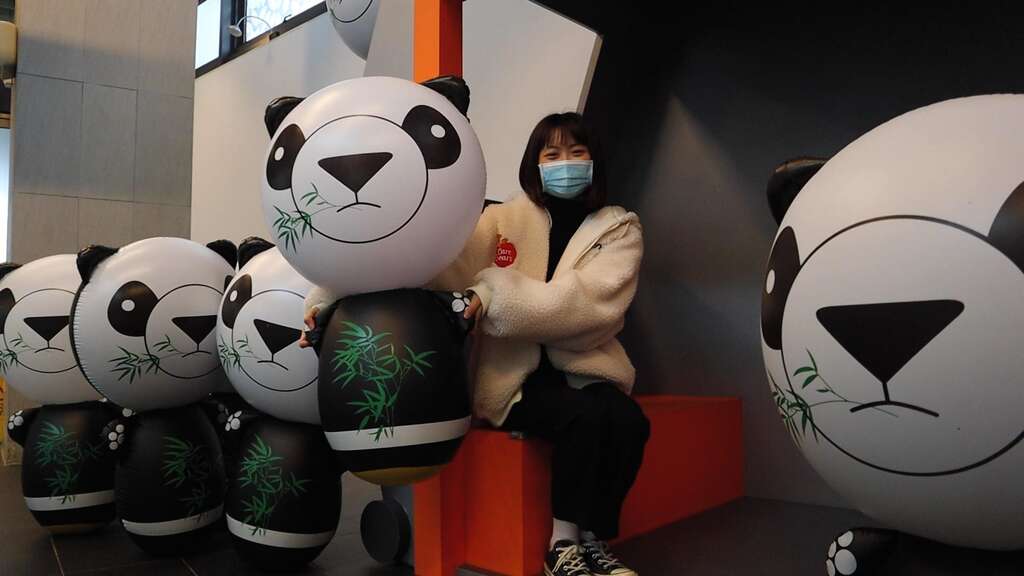 即日起到3月15日，與貓空纜車動物園站及貓空站大廳設立充氣熊貓玩偶合照，可享貓空優惠。 圖：取自台北旅遊網