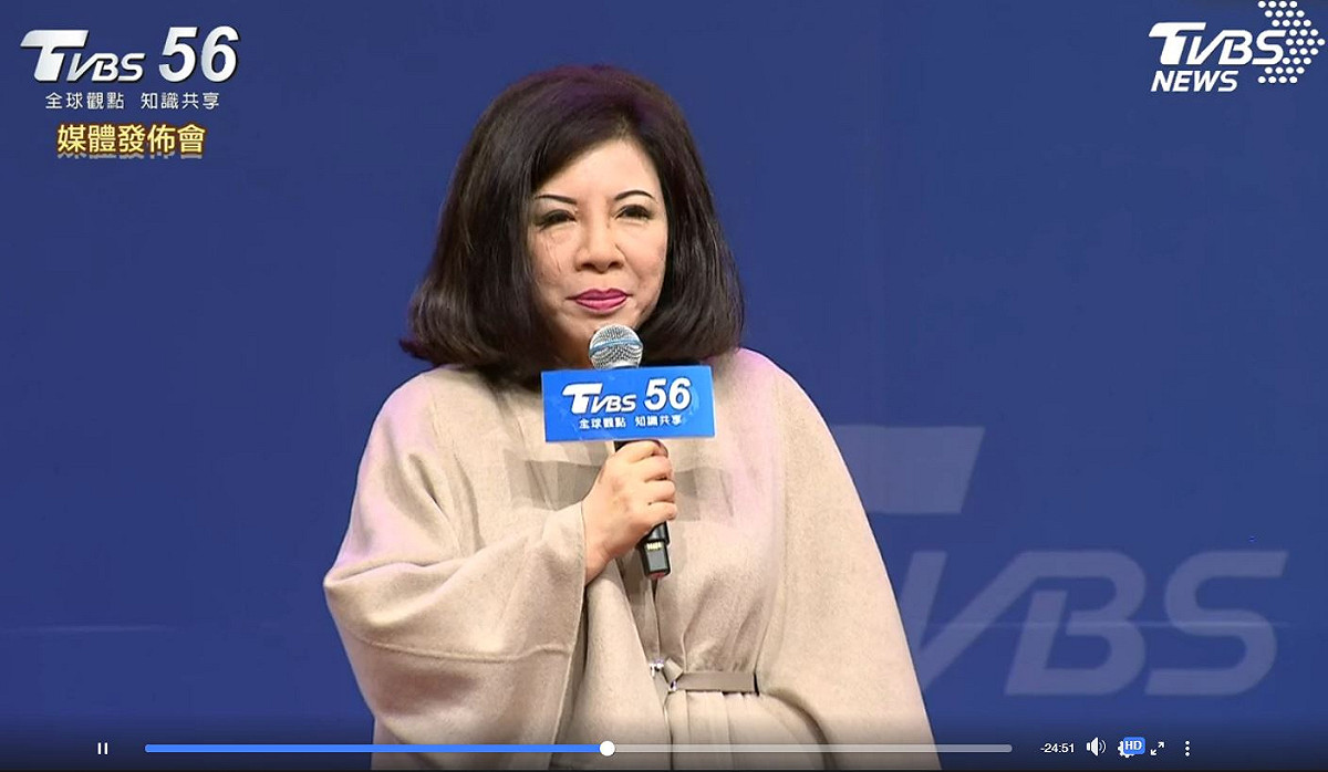 今日TVBS舉辦TVBS文茜的世界周報媒體發布會。 圖：截圖TVBS 56全球觀點 知識共享媒體發佈會