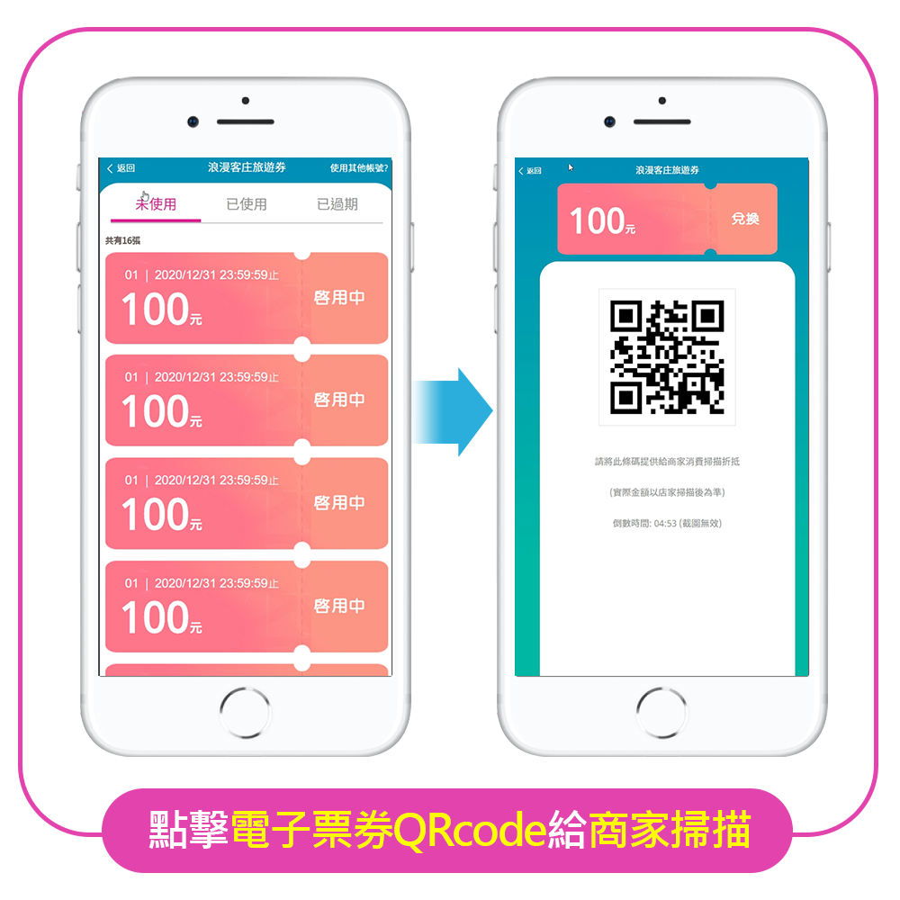 「浪漫客庄旅遊券」電子券每張面額100元，使用期限只到12月31日。 圖：翻攝自客委會浪漫遊客庄臉書
