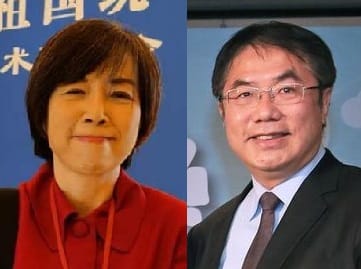 台南市長黃偉哲(右)與他妹妹黃智賢。 圖 : 新頭殼合成