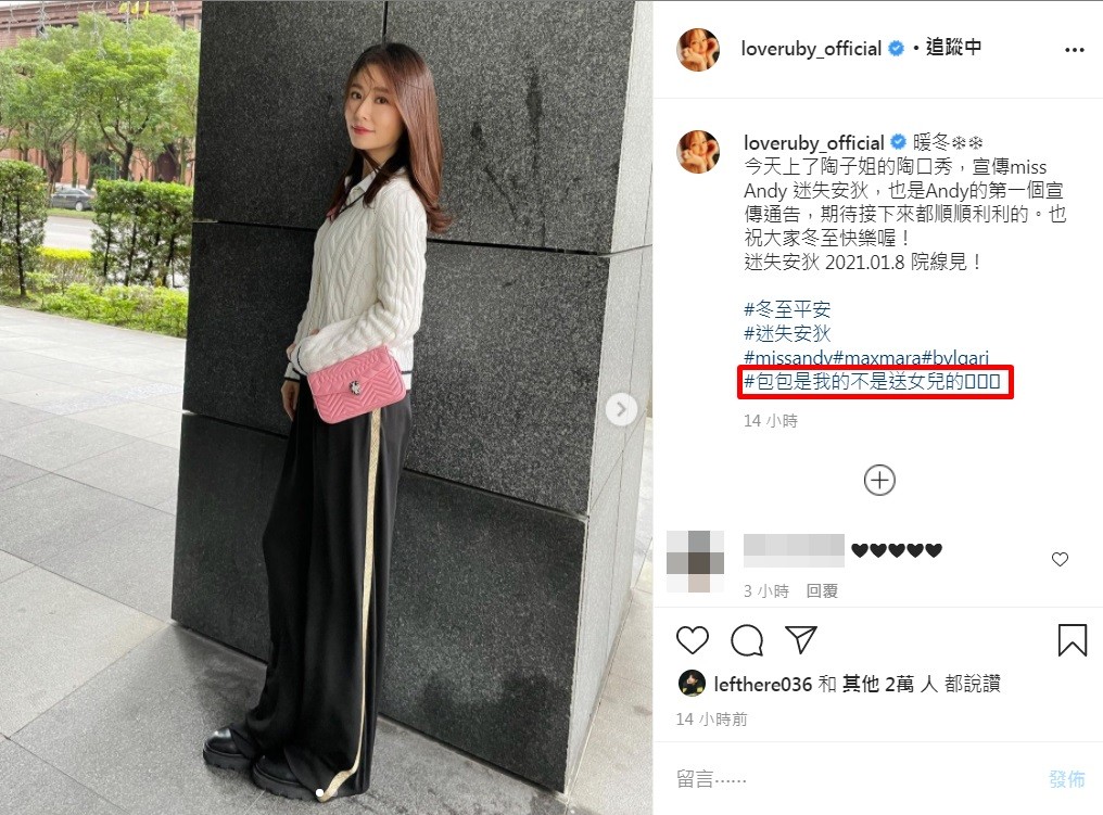 林心如難得正面澄清傳聞，保護女兒。 圖：翻攝自林心如IG