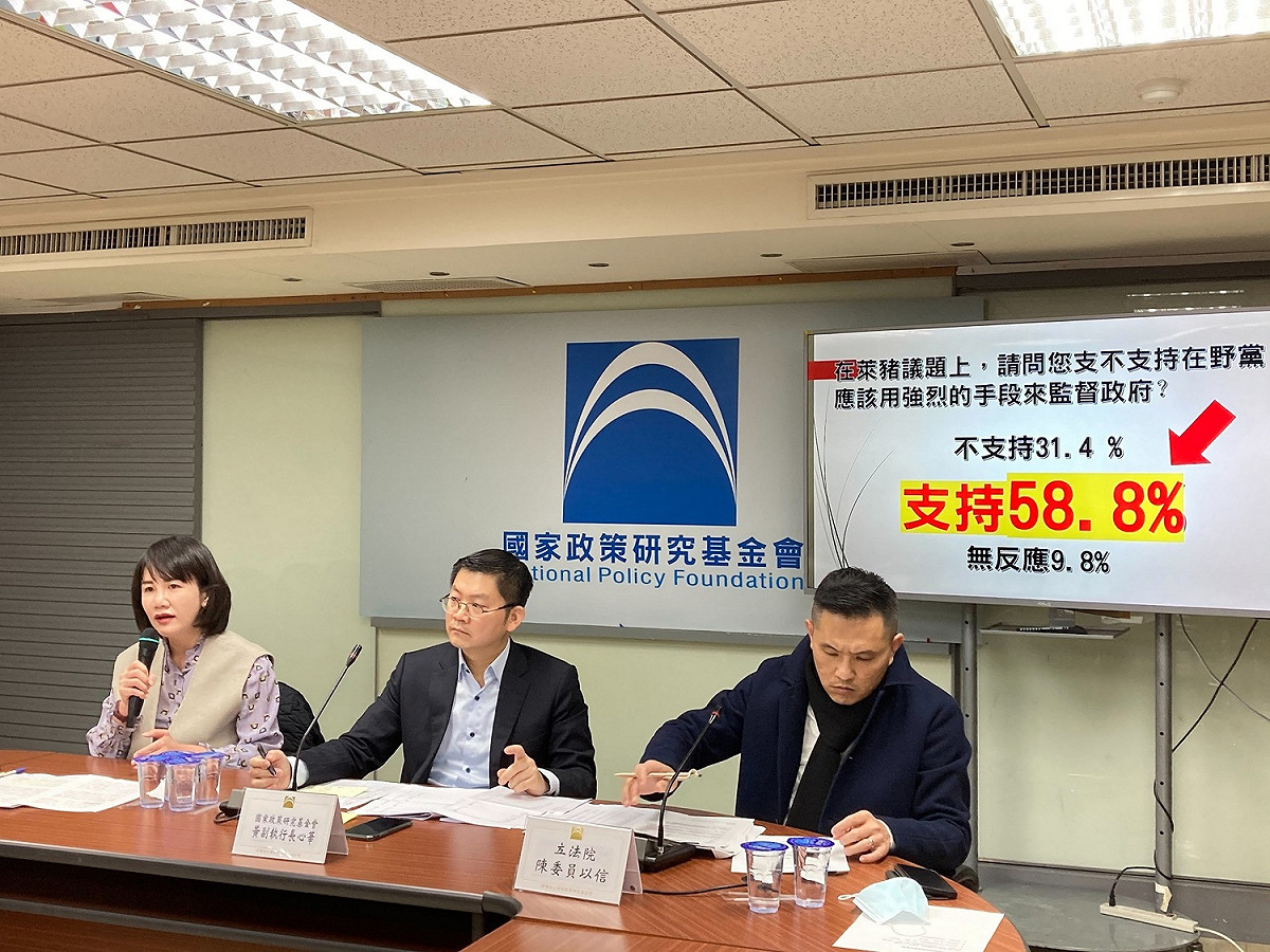 國民黨智庫公布12月時事民調，顯示各主要政黨支持度都有明顯下滑。 圖：國家政策研究基金會/提供