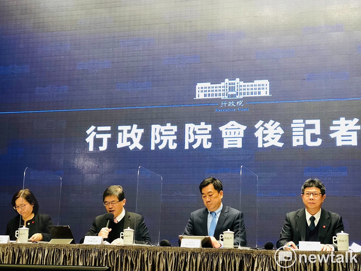 行政院會後記者會。 圖：謝莉慧/攝