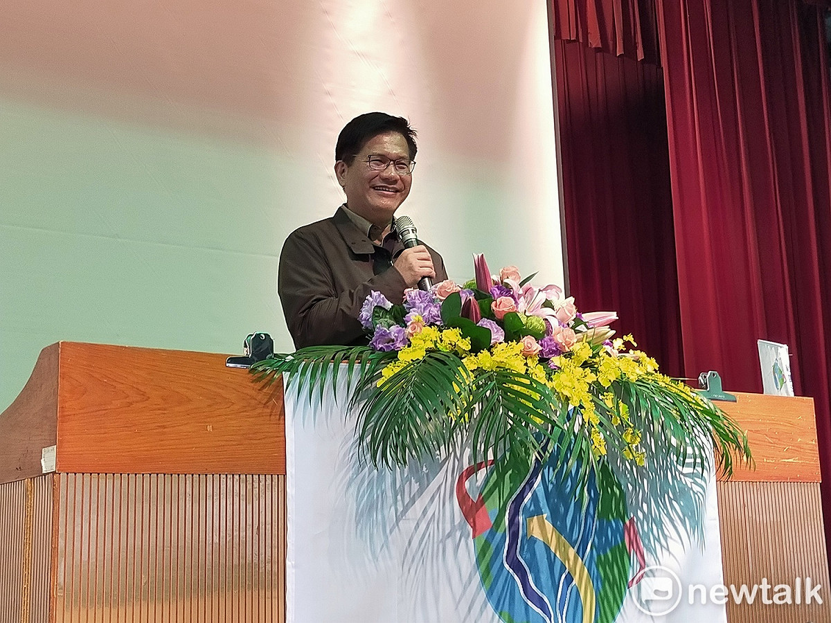 林佳龍說是被理事長周淑秋感動，才臨時決定出席。 唐復年/攝