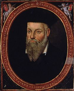 16世紀法籍猶太裔預言家諾斯特拉達姆斯（Nostradamus）預言，2021年世界將面臨殭屍病毒、太陽風暴和飢荒等災難。 圖：翻攝自維基百科