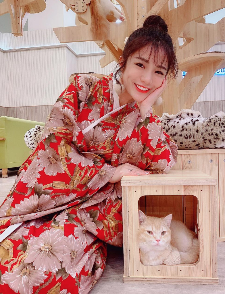 楚知嫣穿和服。 圖：翻攝IG／楚知嫣